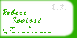 robert komlosi business card