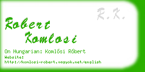 robert komlosi business card